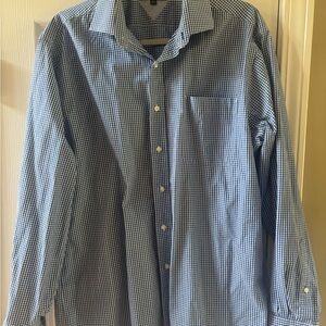 Tommy Hilfiger Navy and White Checkered Shirt